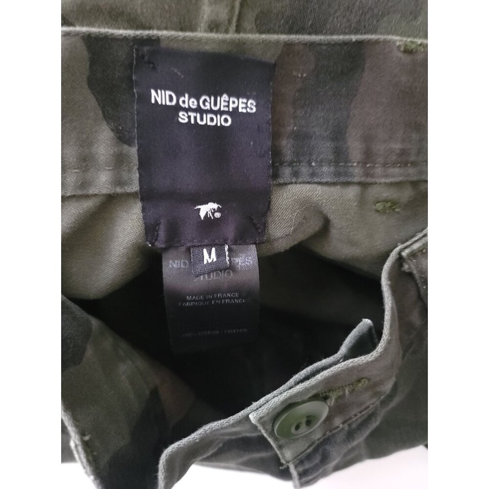 NDG Nid De Guêpes Studio Men's Camo Cargo Pants Made In France Sz M - Picture 5 of 8